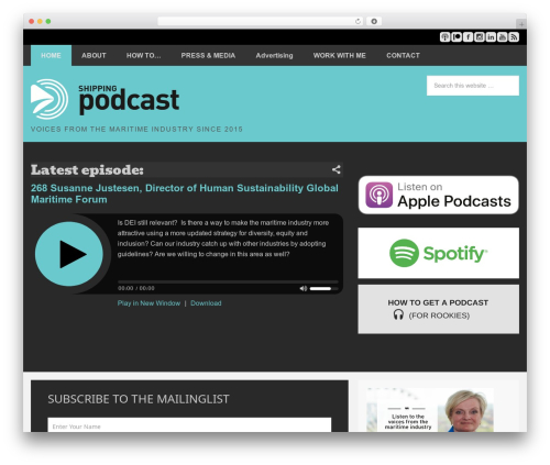 Theme WordPress Maron Pro Theme - shippingpodcast.com