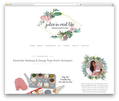 WordPress theme daisy - julesinreallife.com