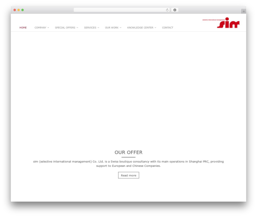 WordPress website theme Sim - sim.biz