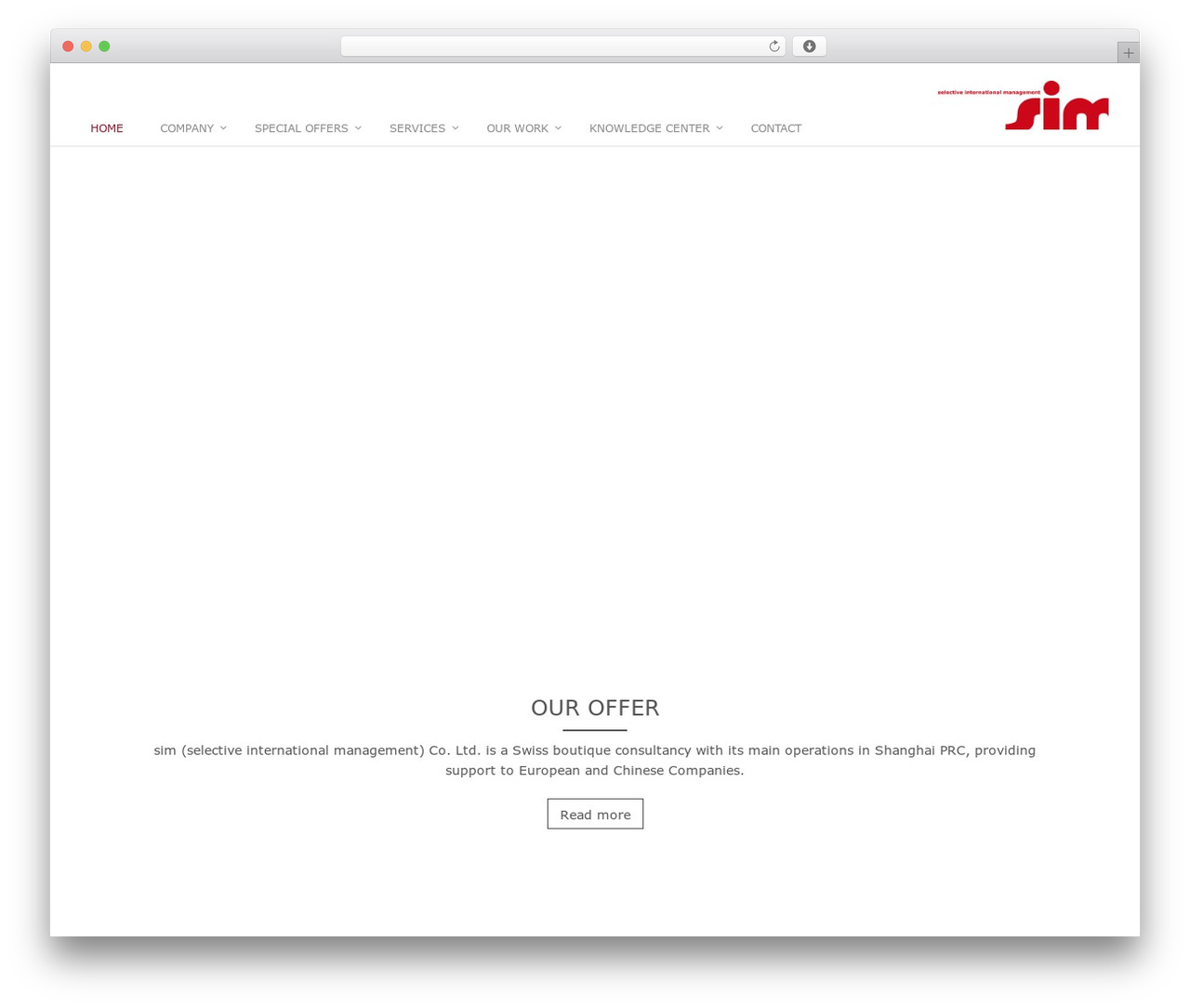 WordPress website theme sim - sim.biz