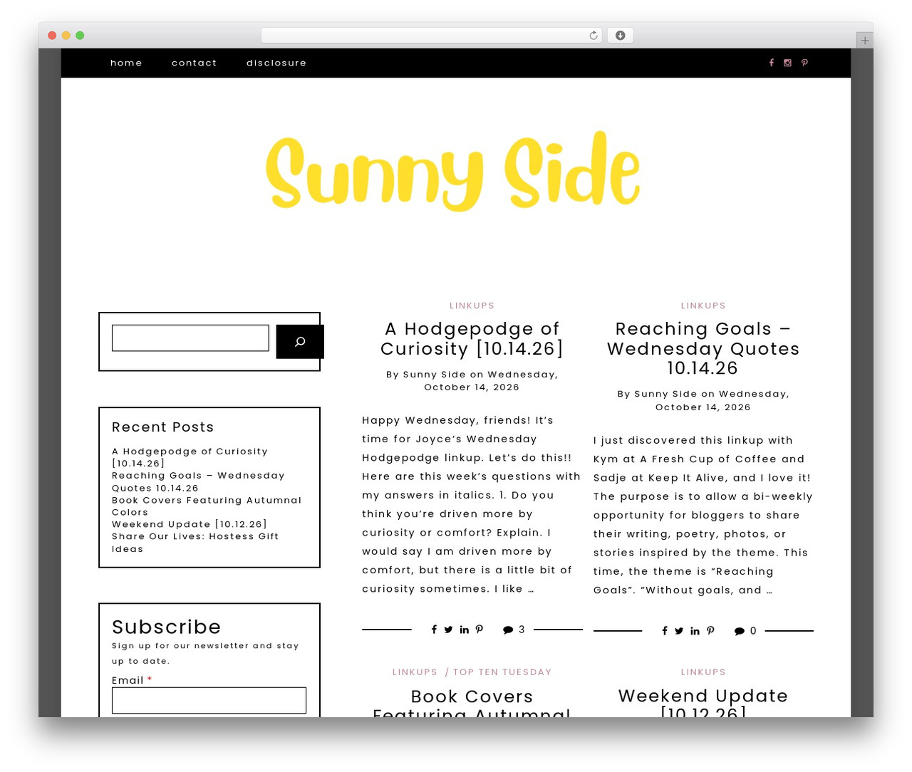 Writee WordPress theme design - livingonthesunnyside.com Writee WordPress theme design - livingonthesunnyside.com