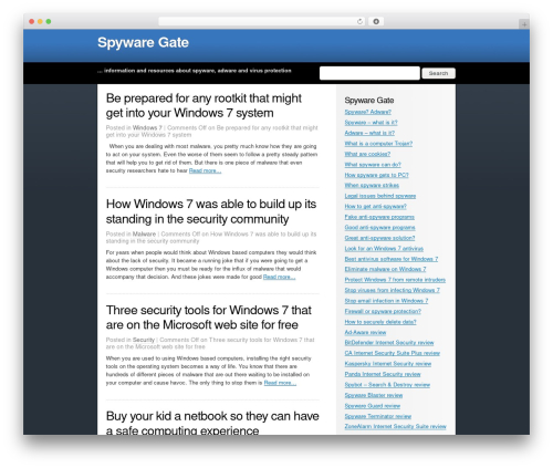 ColdBlue WordPress theme design - spywaregate.com