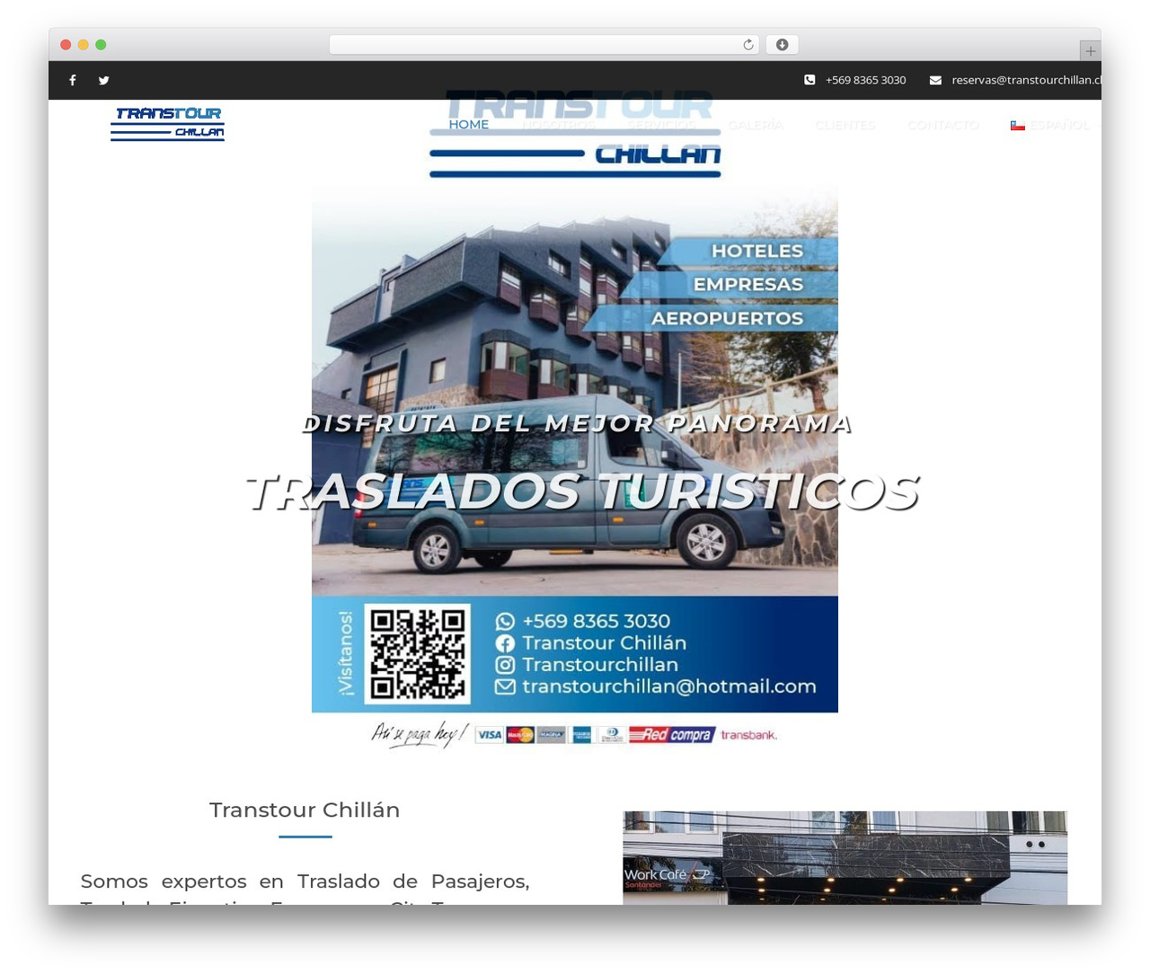 Construct WordPress website theme - transtourchillan.cl