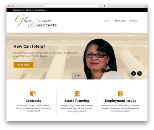 Equity WordPress theme - sandraglavesmorgan.com