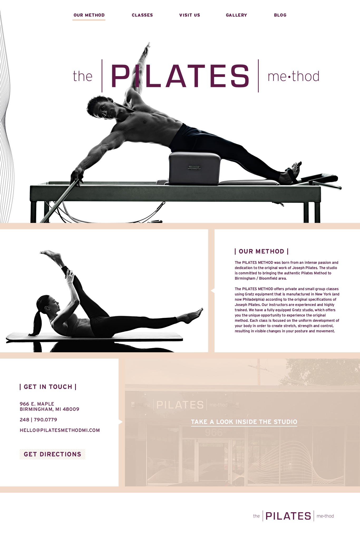 Pilates Method WordPress theme by Formcode