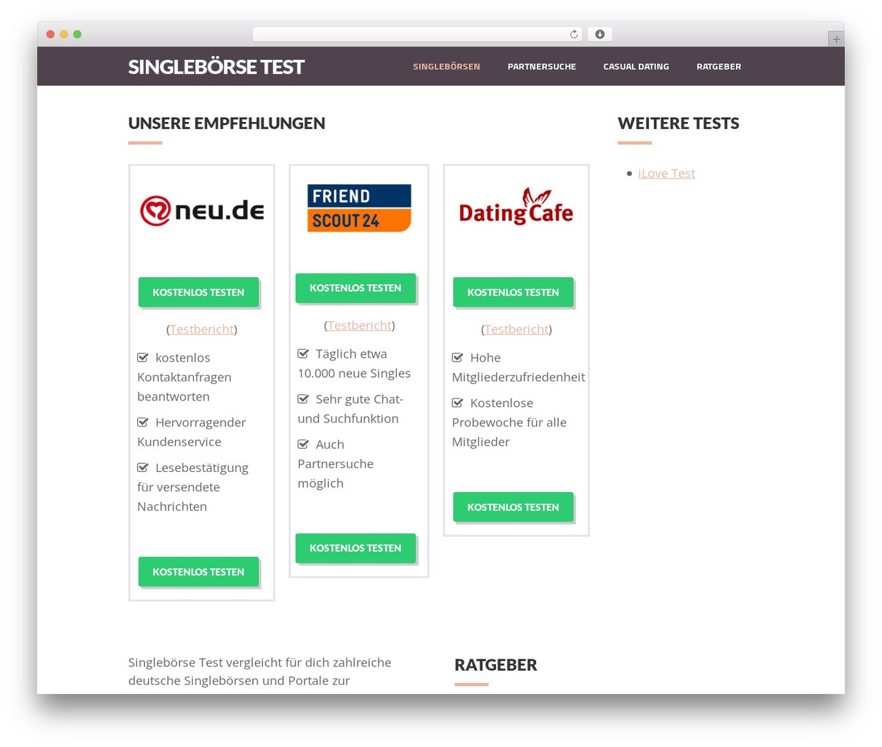 Prototype theme WordPress - singleboerse-test.com Prototype theme WordPress - singleboerse-test.com