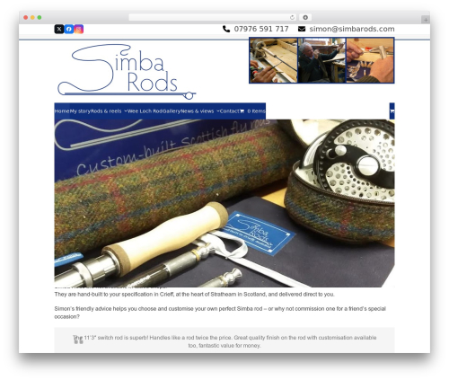 Simba Rods WordPress theme - simbarods.com