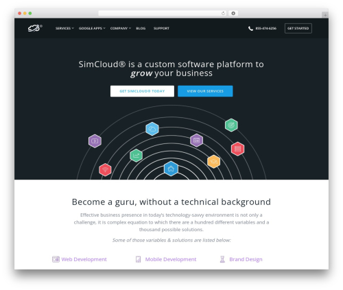 SimCloud company WordPress theme - simcloud.com