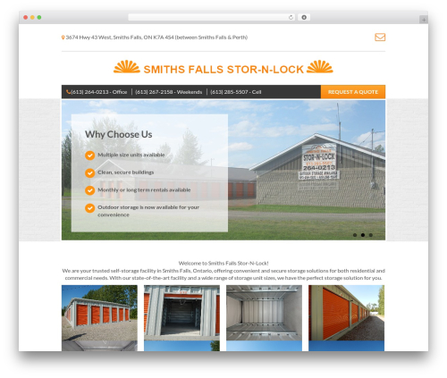 Smiths theme WordPress - smithsfallsstor-n-lock.com