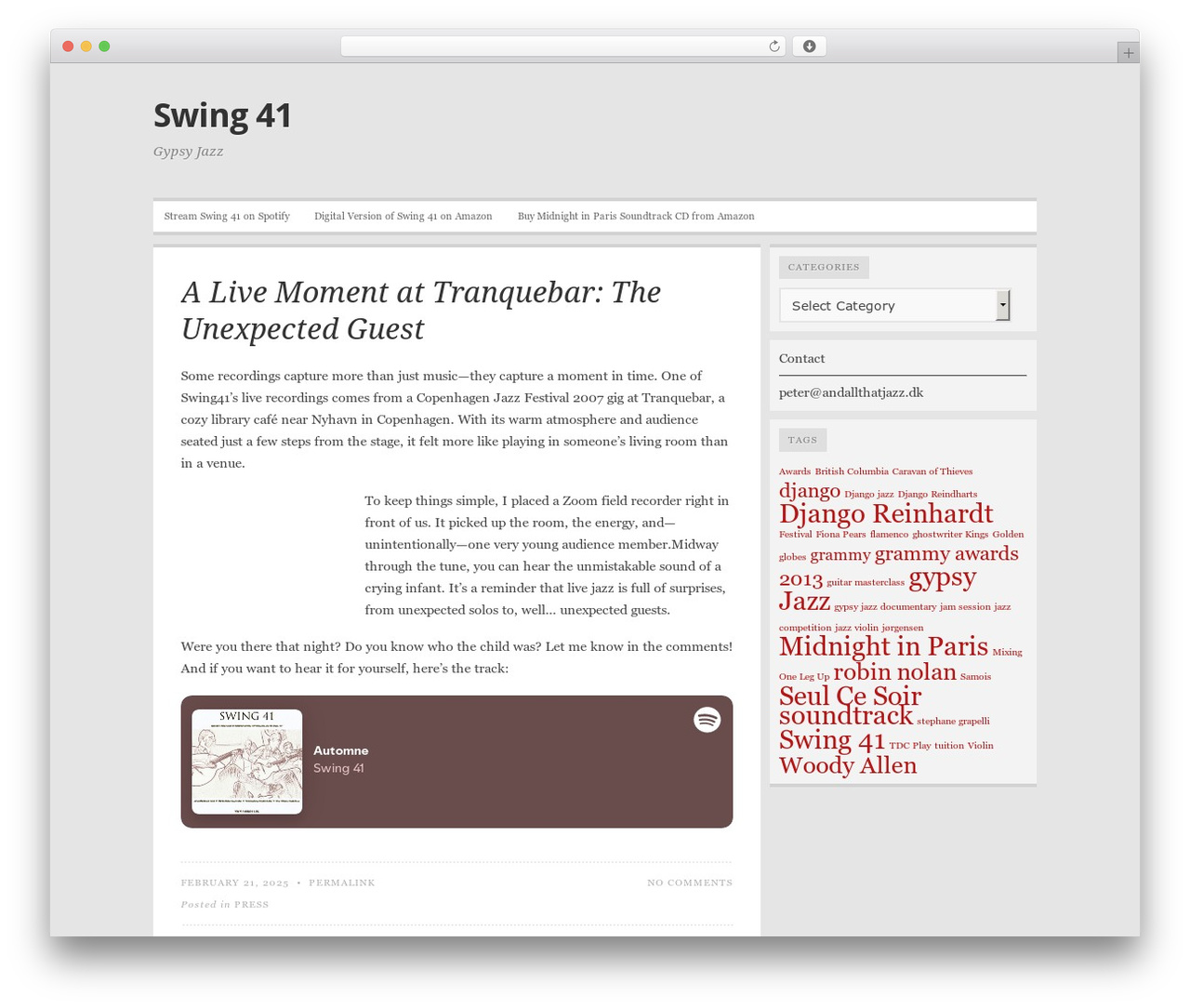 WordPress theme Comet - swing41.info