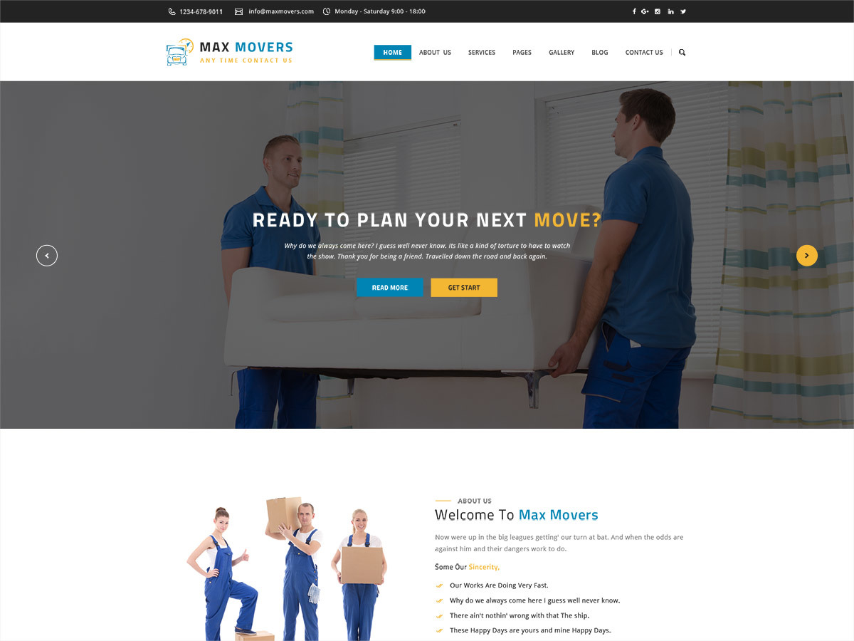 WordPress theme Maxmovers WordPress theme Maxmovers