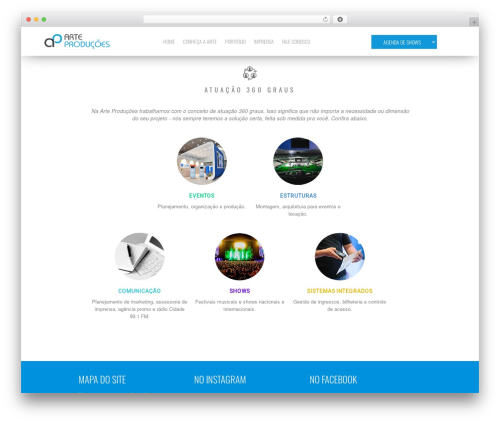 WordPress website theme BootstrapWP - arteproducoes.com