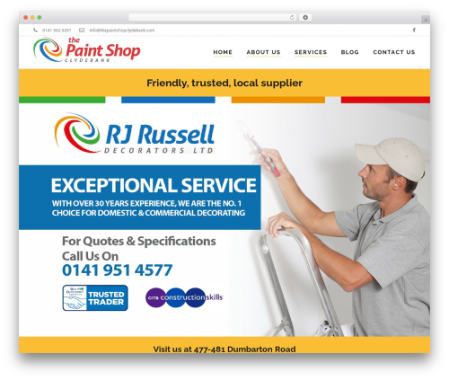 Clever WordPress ecommerce theme - thepaintshopclydebank.com