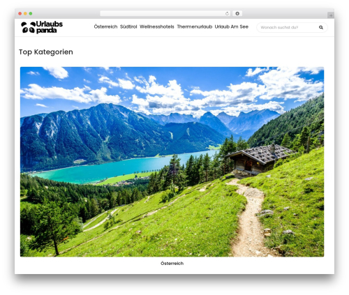 Panda WordPress theme - urlaubspanda.at