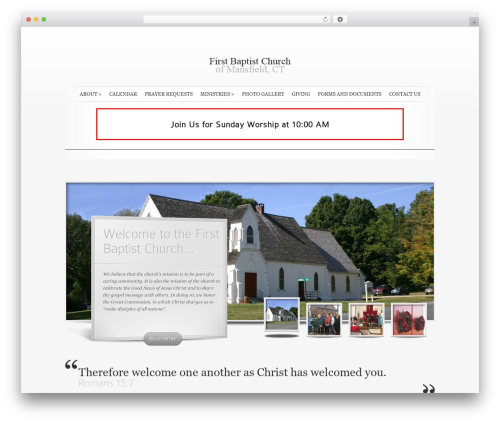 SimplePress WordPress page theme - fbcmansfieldct.com