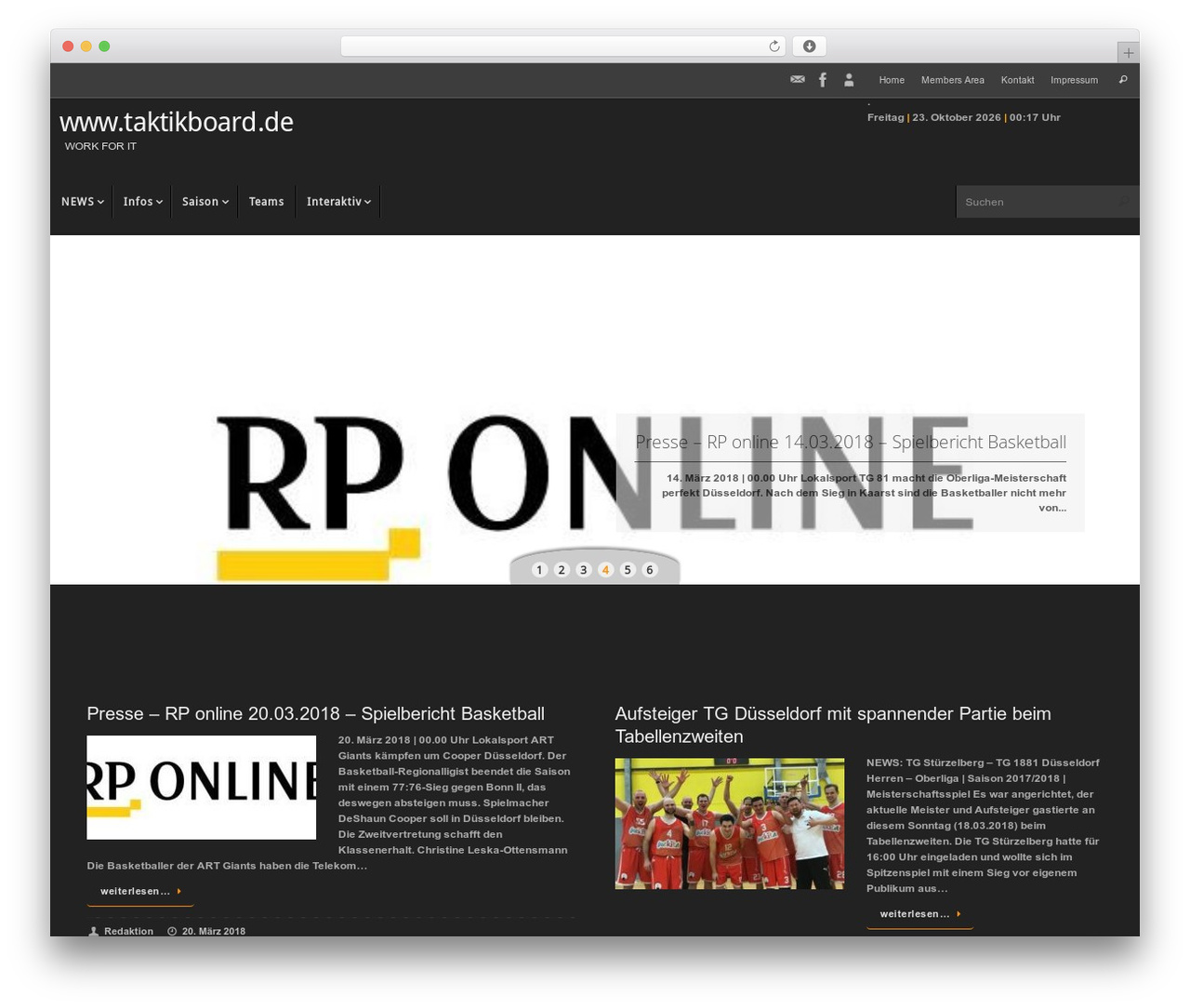 WordPress theme Tempera - taktikboard.de