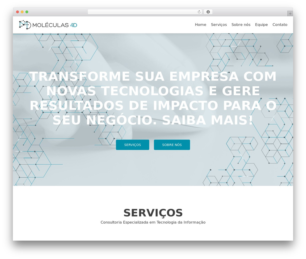 WordPress theme Zerif Lite - moleculas4d.com.br