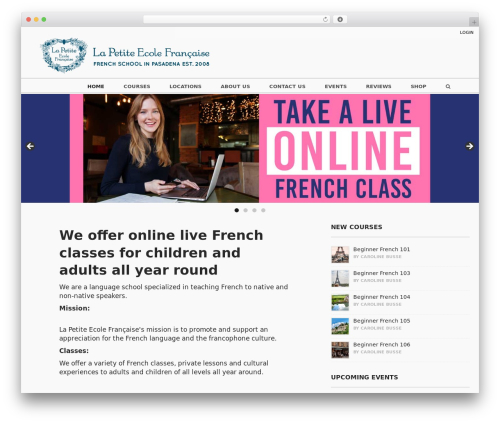 Wplms events WordPress plugin - thelittlefrenchschool.com