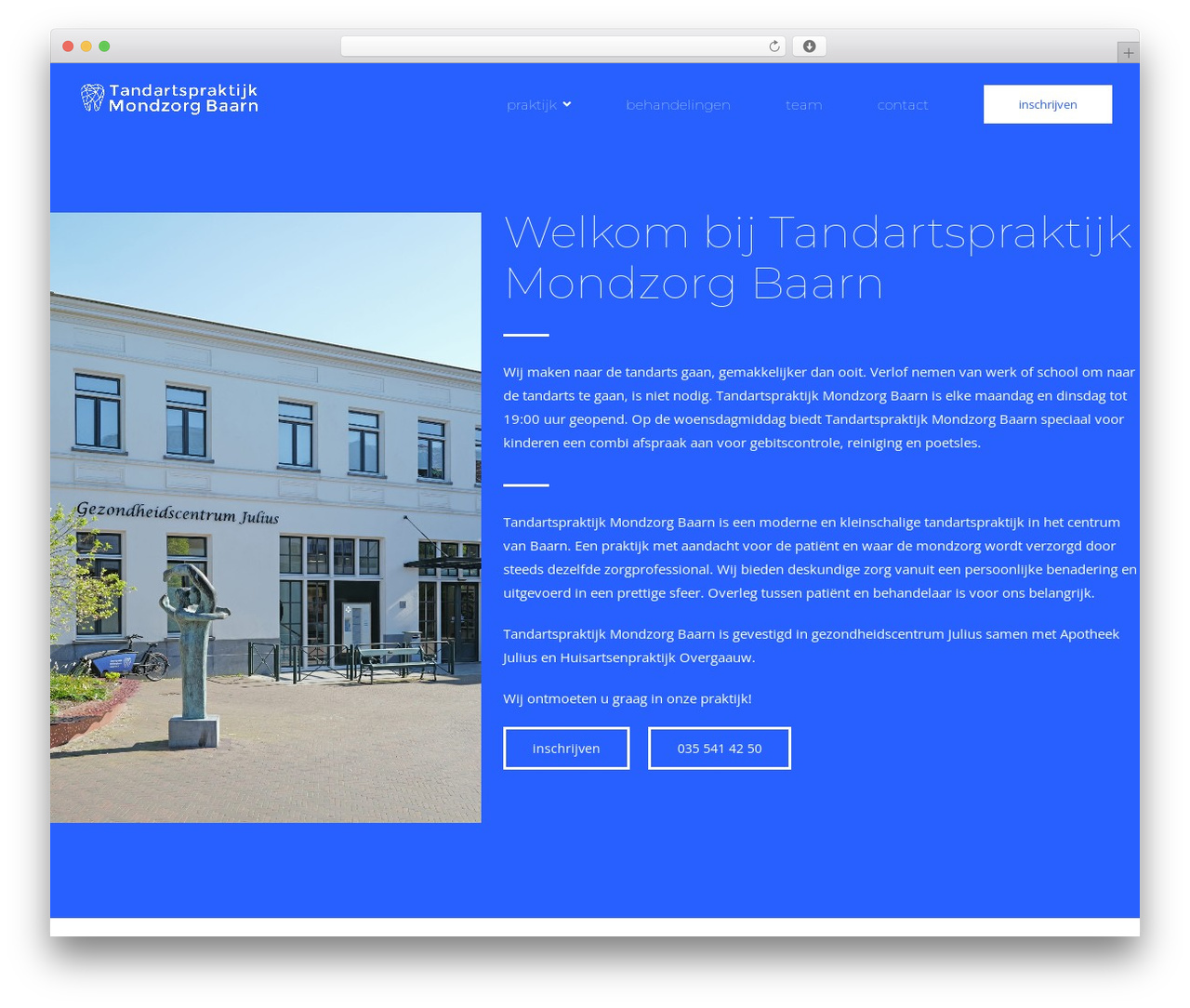 Avada WordPress theme - mondzorgbaarn.nl