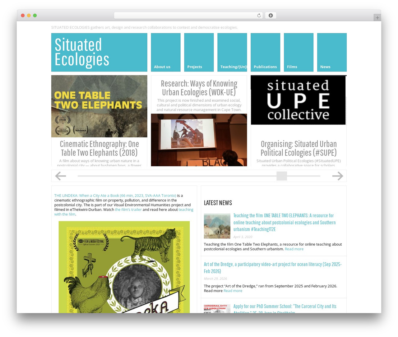 Best WordPress theme Contested Ecologies - situatedecologies.net