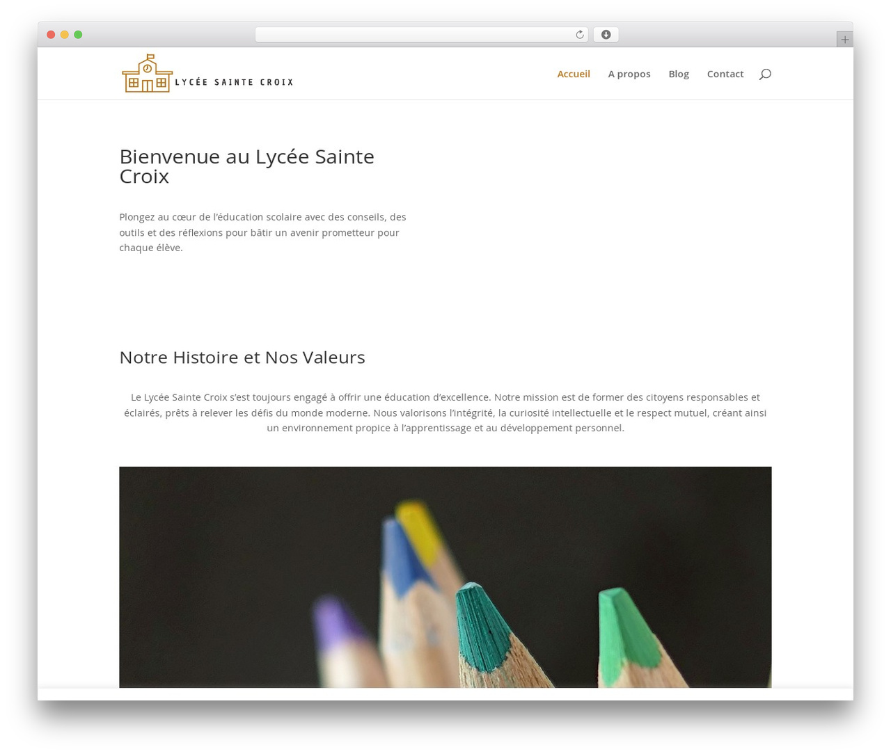 Divi WordPress theme - lycee-sainte-croix.com