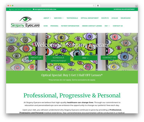 Divi WP theme - sirganyeyecare.com