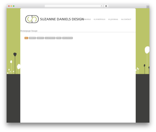 Filtered WordPress theme design - suzannedaniels.com