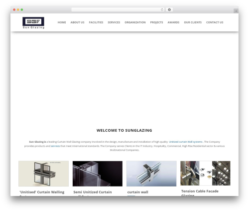 manufacturing theme WordPress - sunglazing.com
