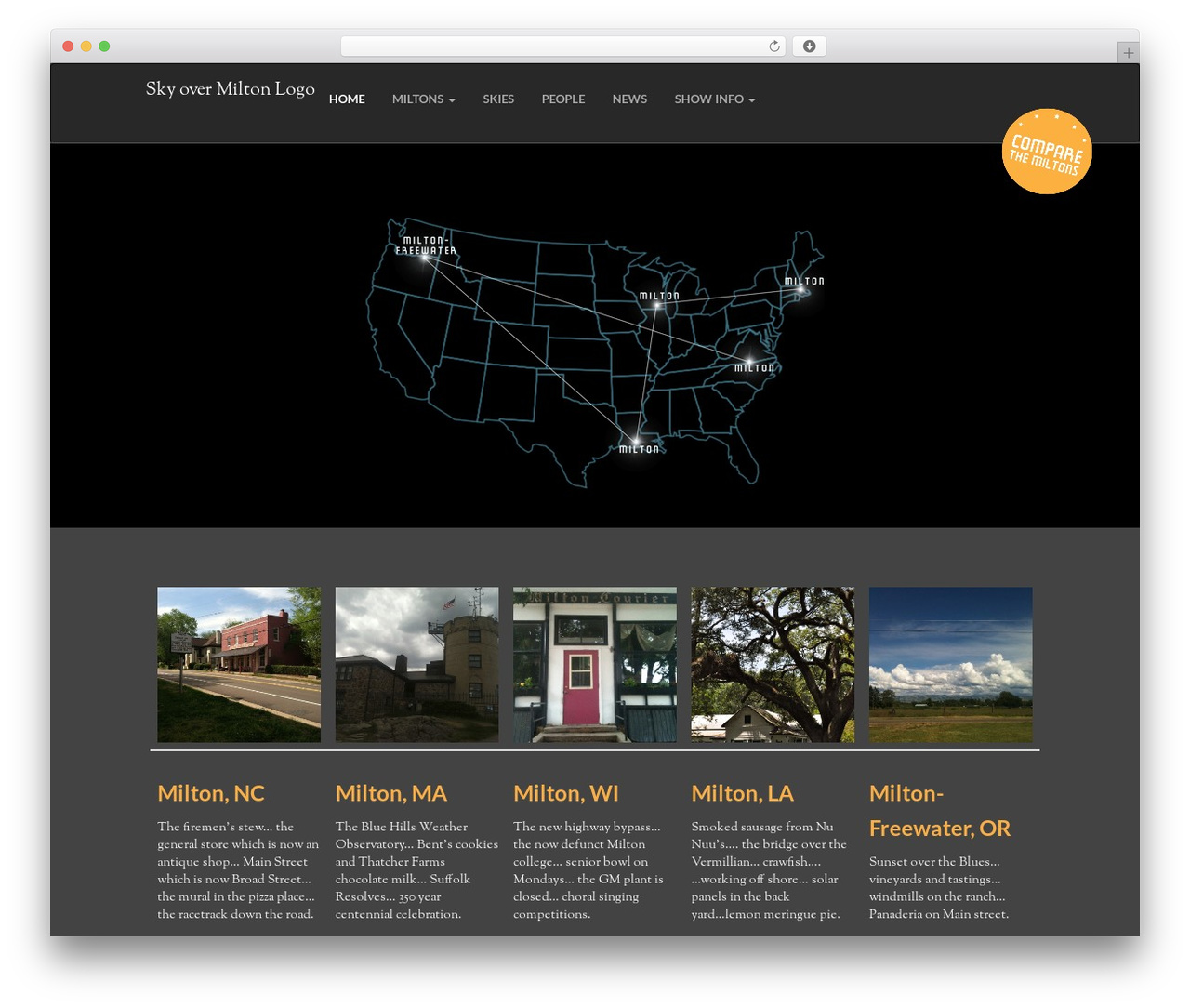 WordPress theme SoM - skyovermilton.com
