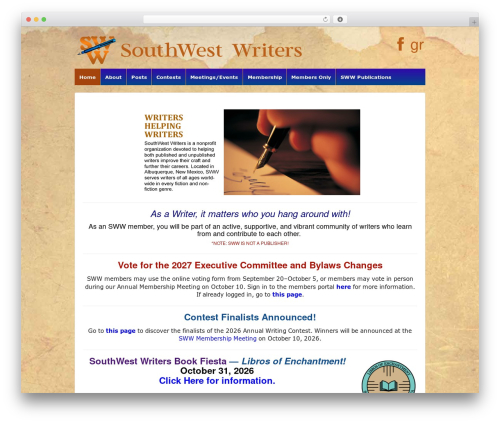 Best WordPress theme Responsive Pro - southwestwriters.com
