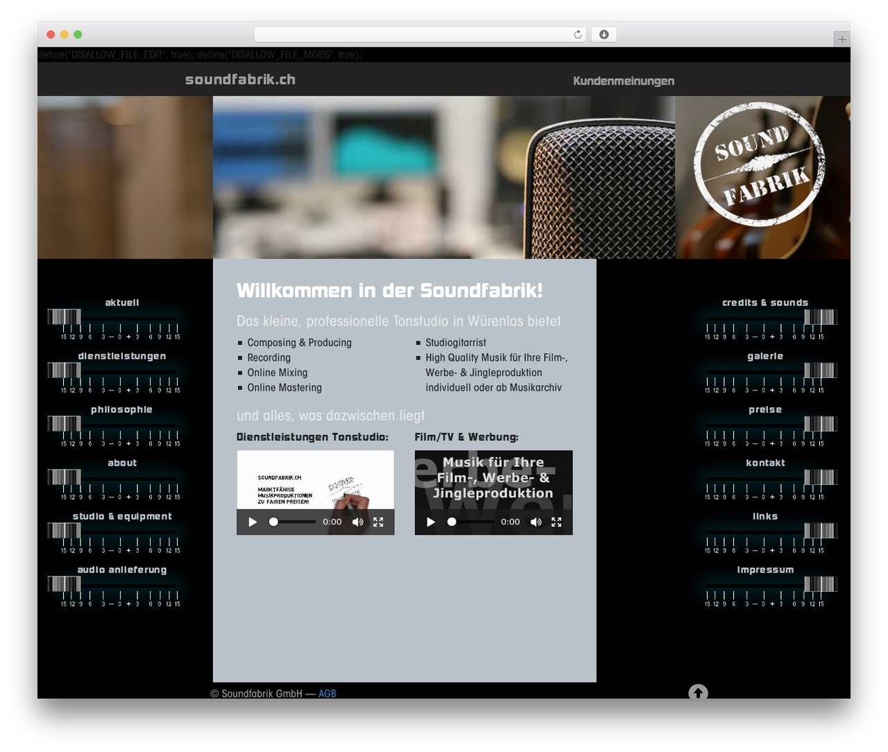 Bootstrap Basic Child WordPress theme - soundfabrik.ch