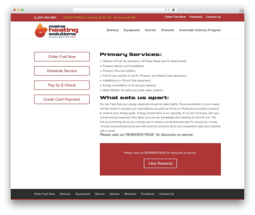 Divi WordPress theme - maineheatingsolutions.com