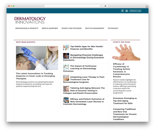 Extra WordPress theme - dermatology-innovation.com