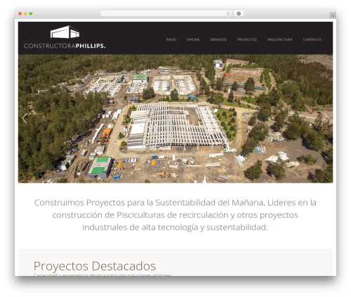 Mahuida WordPress theme design - constructoraph.cl
