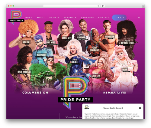 Sonaar theme WordPress - prideparty.com