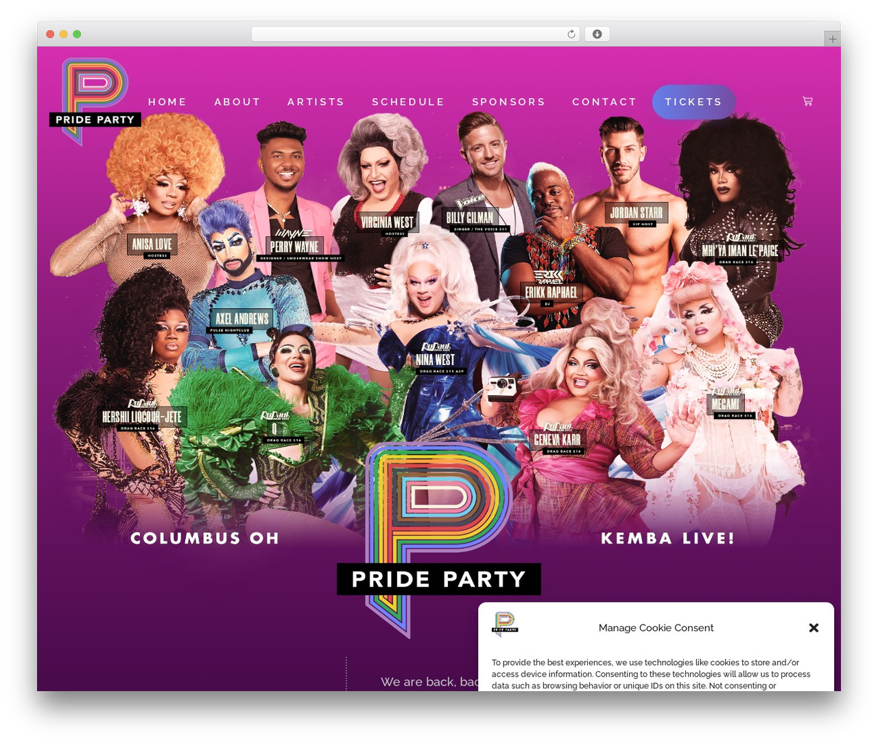 Sonaar theme WordPress - prideparty.com
