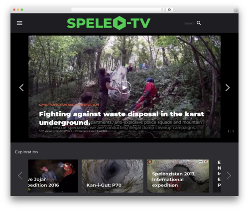 VideoBox theme WordPress - speleo-tv.eu
