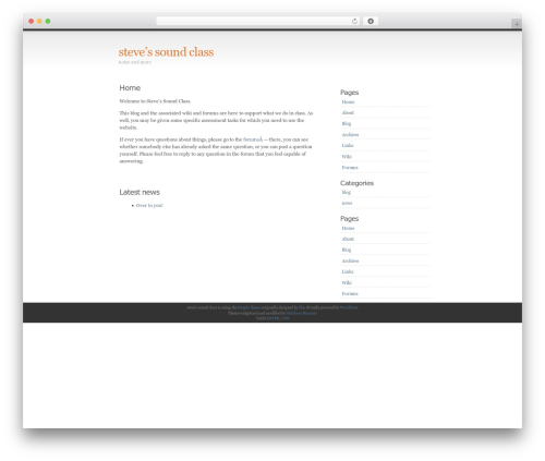 WP theme Simpla Widgetized - soundclass.net