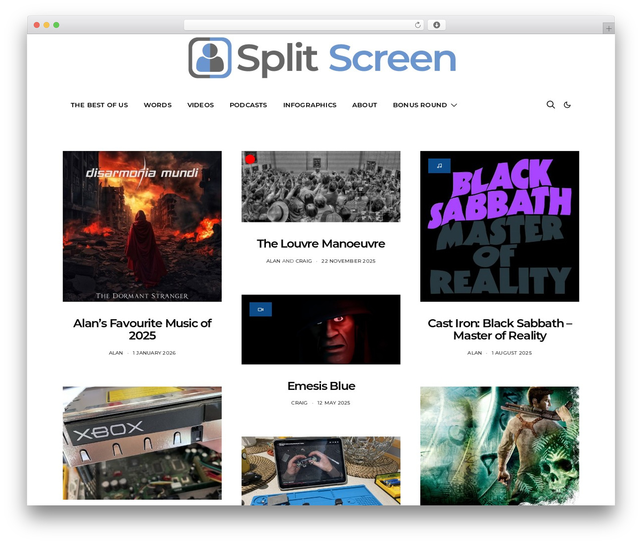 Authentic theme WordPress - split-screen.net Authentic theme WordPress - split-screen.net