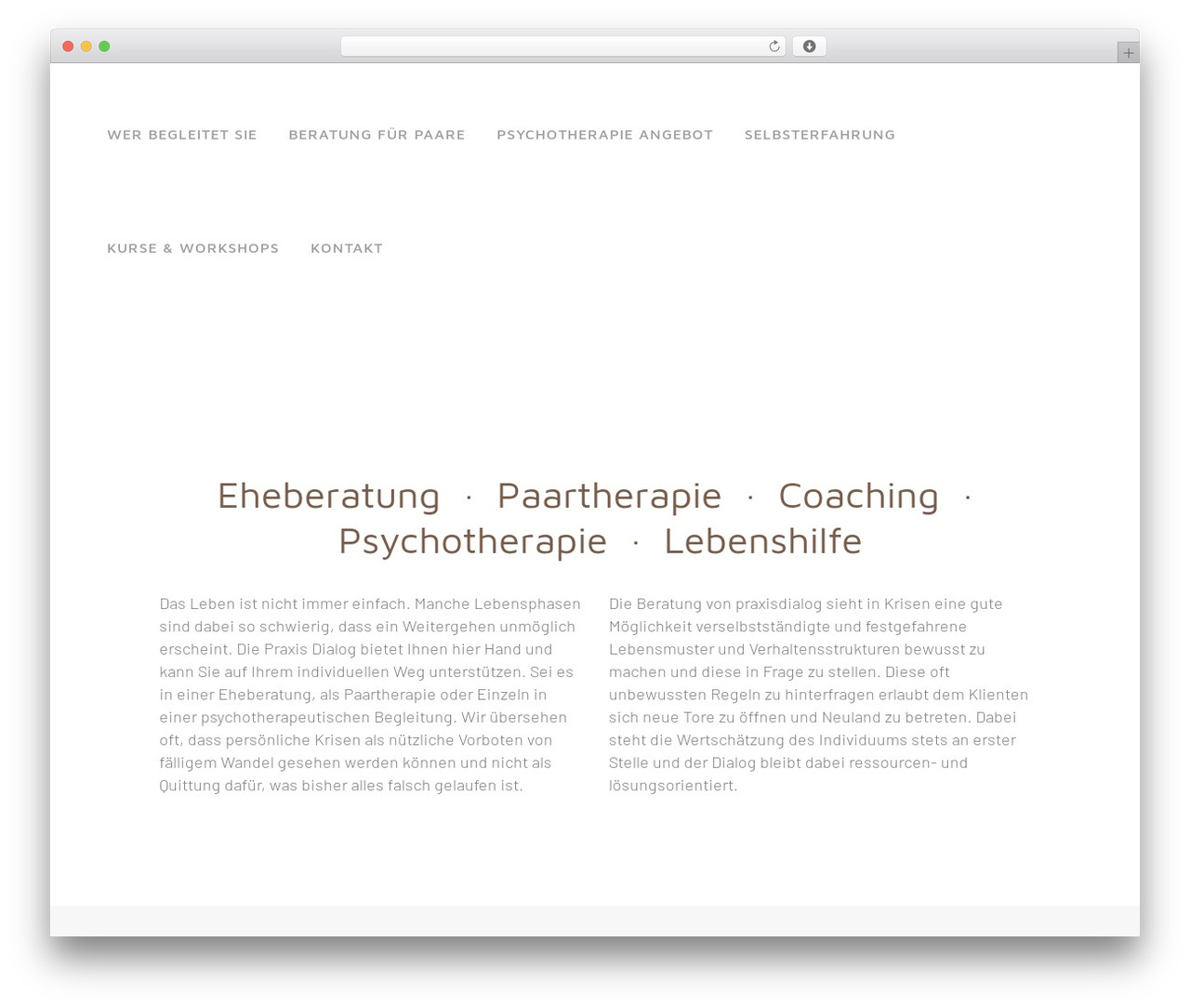 Bridge Child top WordPress theme - praxisdialog.ch