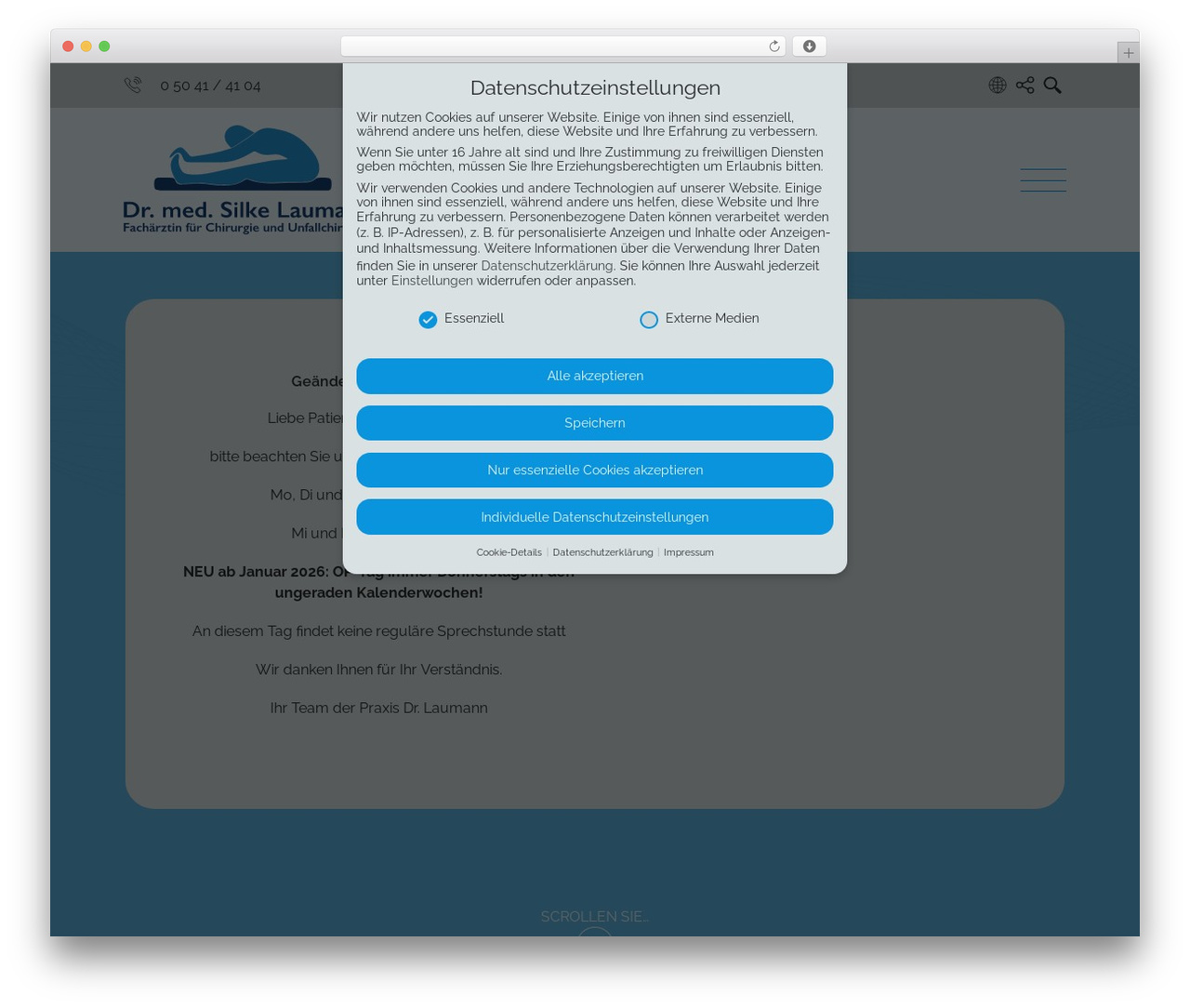 Laumann, Springe theme WordPress - dr-med-laumann.de
