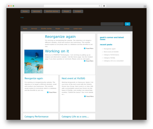Quadro WordPress website theme - starfishtechno.com