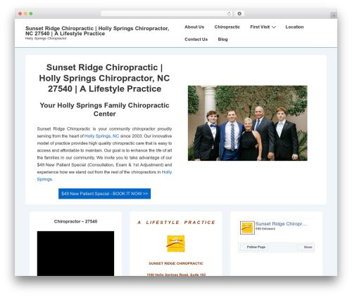 Responsive top WordPress theme - sunsetridgechiro.com