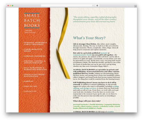 Small Batch Books Theme WordPress theme - smallbatchbooks.com
