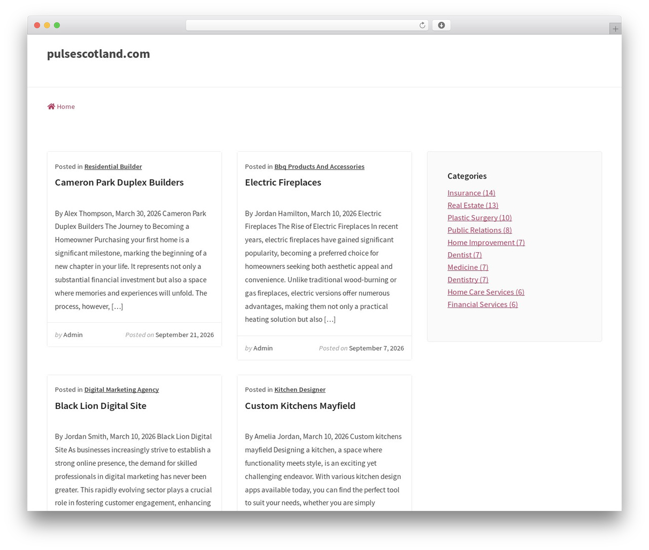 WordPress theme Maester Lite - pulsescotland.com