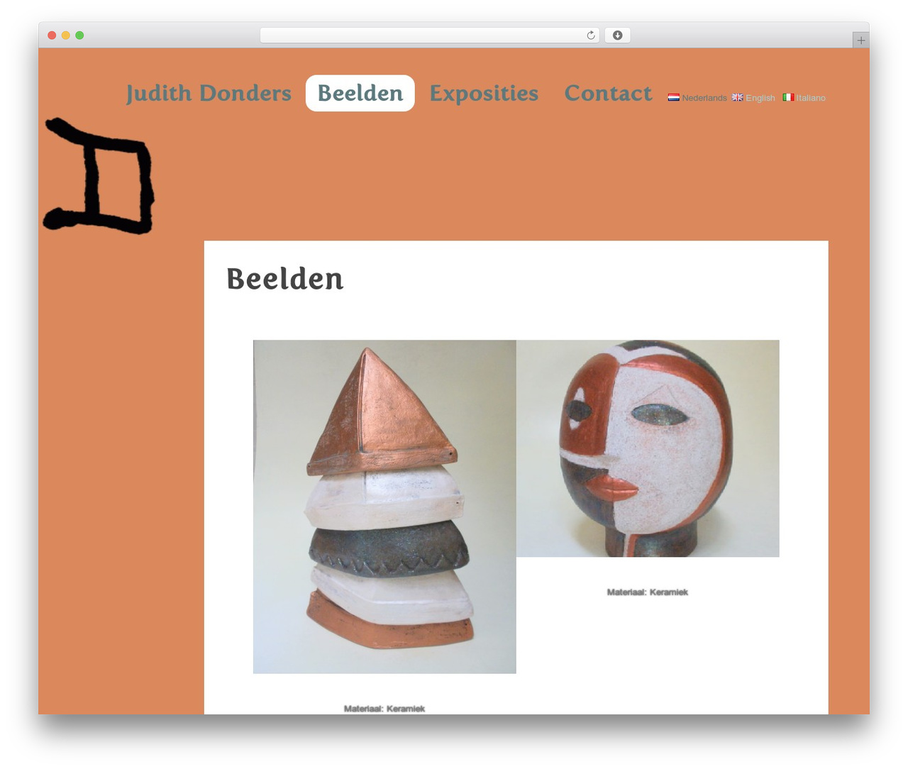 WordPress theme Optics - donders-beeldend.com