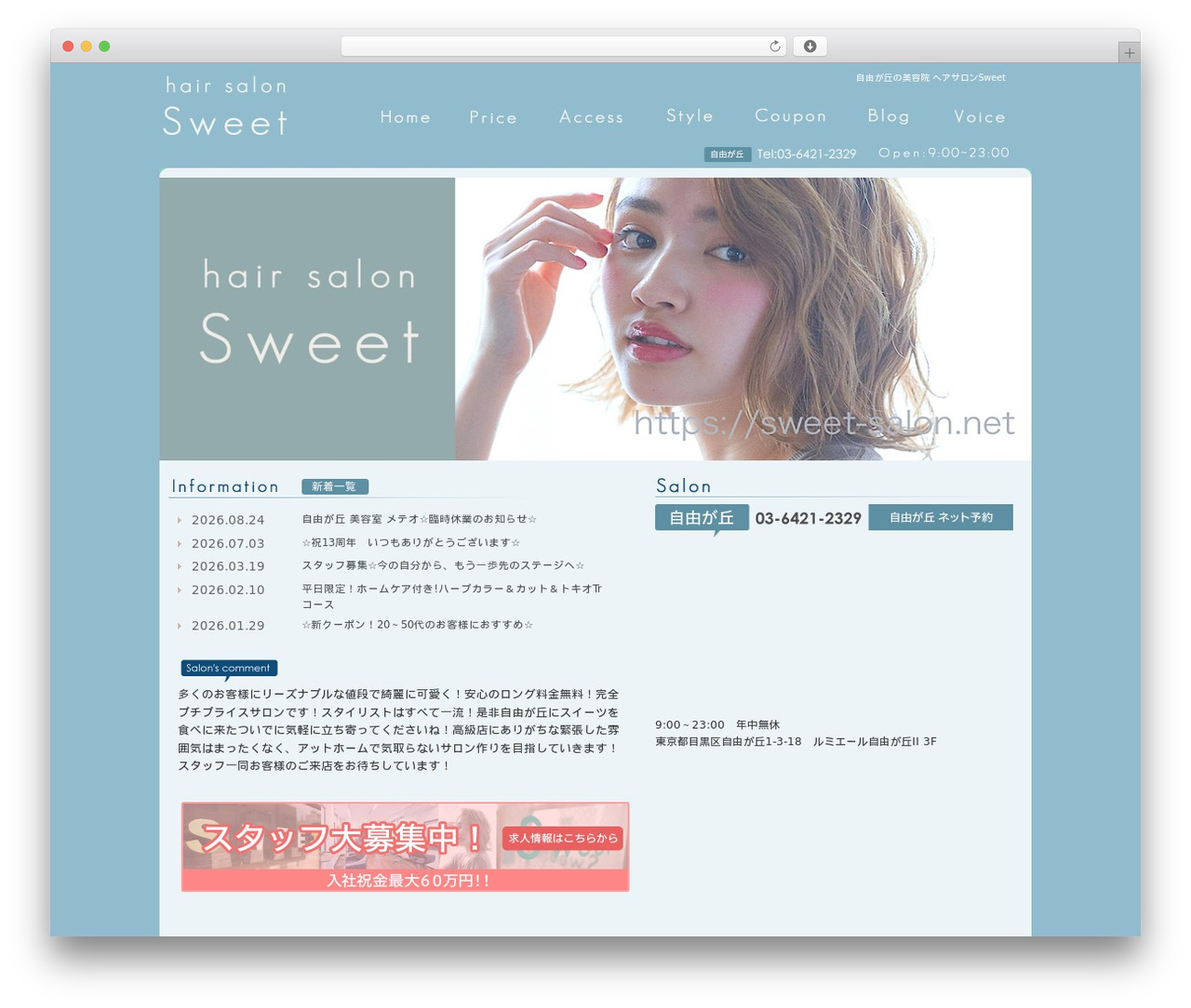 WordPress theme rdsgn - sweet-salon.net