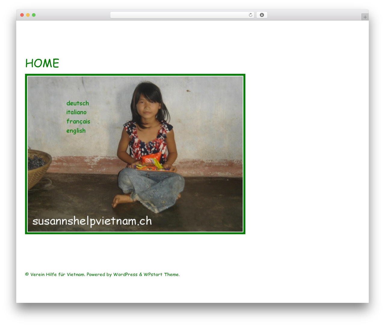 WPstart premium WordPress theme - susannshelpvietnam.ch/wp