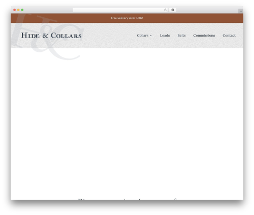 Divi WordPress theme - hideandcollars.co.uk
