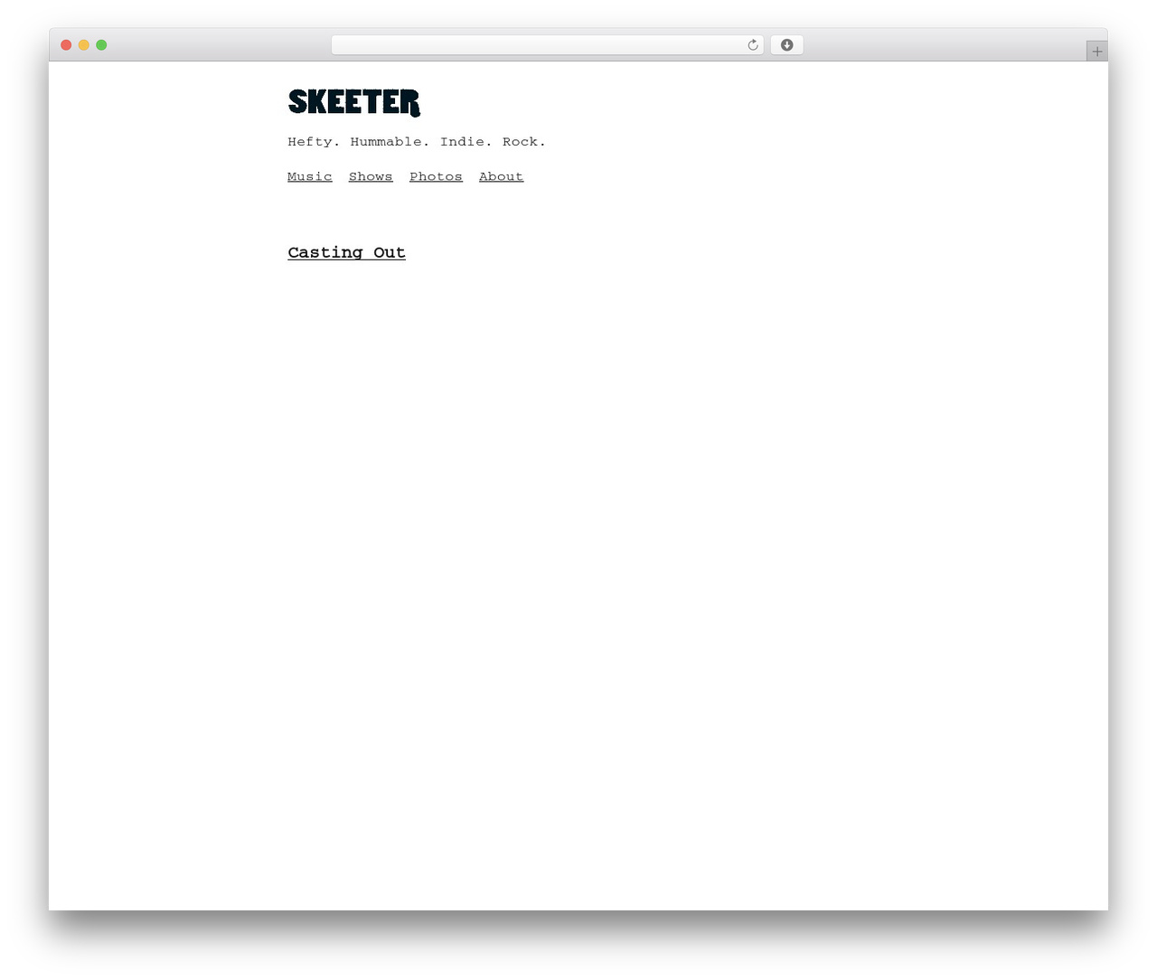 Simplest theme WordPress - skeetermusic.com